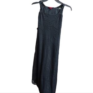 Jennifer Lopez large lace dress black 73% rayon